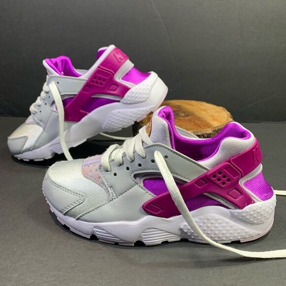 Nike Shoes - Nike Air Huarache Sneakers Grey Purple Shoe Size-5.5 Womens or Youth 4Y